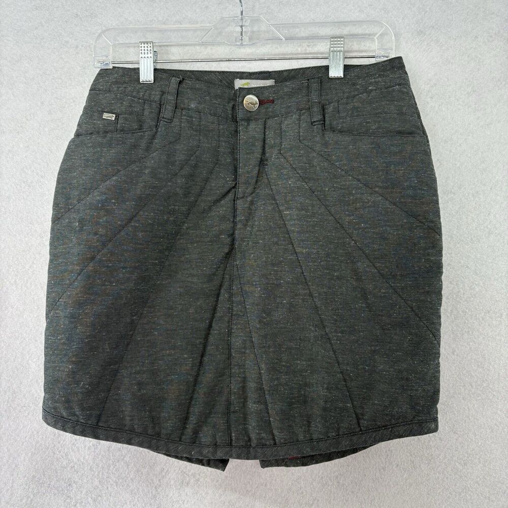 Horny Toad Women’s Gray Quilted Skirt Organic Cotton Hemp‎ Blend, Size 2 Casual